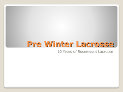 Pre Winter Lacrosse