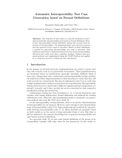 Automatic Interoperability Test Case Generation based on Formal