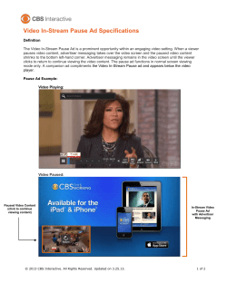 Pause Ad - CBS Interactive