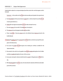 EXERCISE21&ndash;1 Subject&ndash;Verb Agreement