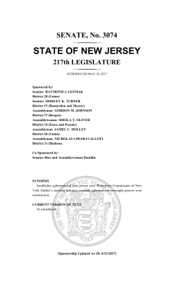 state of new jersey - New Jersey Legislature