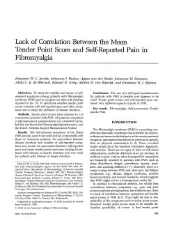 Lack of correlation between the mean tender point score and self