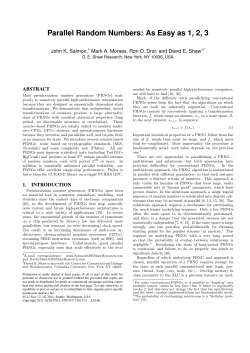 Parallel Random Numbers: As Easy as 1, 2, 3