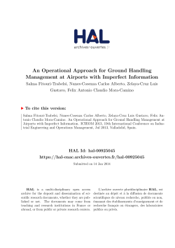 An Operational Approach for Ground Handling - HAL-ENAC