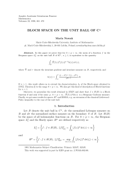BLOCH SPACE ON THE UNIT BALL OF Cn
