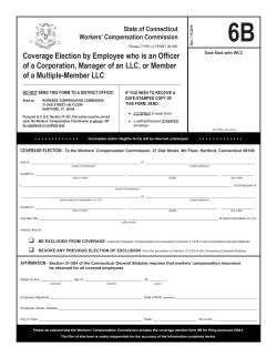 Form 6B - State of Connecticut Workers` Compensation Commission