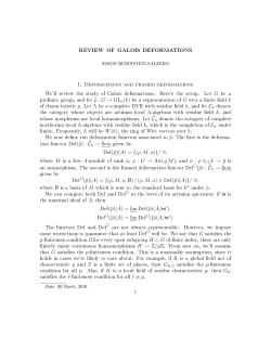 1. Deformations and framed deformations
