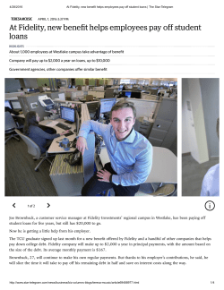 At Fidelity, new benefit helps employees pay off student loans