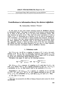 Contributions to information theory for abstract