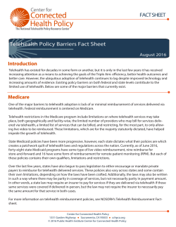 Telehealth Policy Barriers Fact Sheet p1