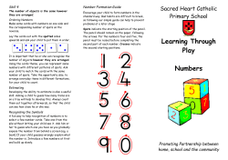 Learning Through Play Numbers - Sacred Heart Catholic Primary
