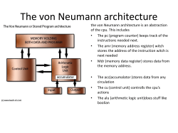 The von Neumann architecture