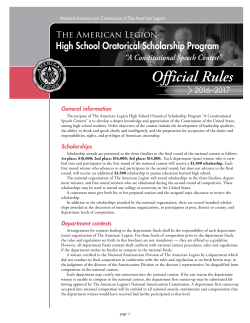High School Oratorical Scholarship Program