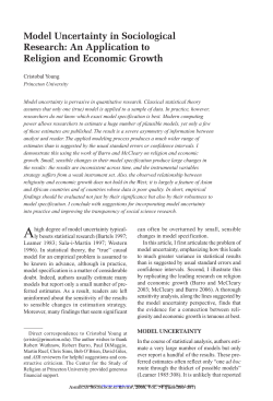 Model Uncertainty in Sociological Research