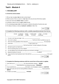 Test 1 - Module 1 - Don`t Panic Angol