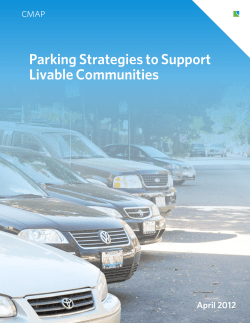 Parking Strategies to Support Livable Communities