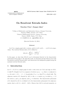 On Resolvent Estrada Index - MATCH Communications in