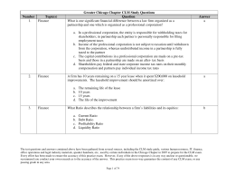 Greater Chicago Chapter CLM Study Questions Number Topic(s