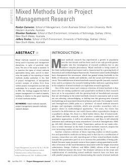 Mixed Methods Use in Project Management Research