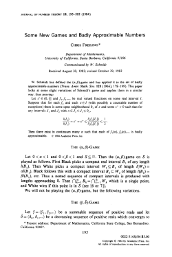 Some New Games and Badly Approximable Numbers