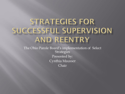 Strategies for Successful Supervision and ReEntry