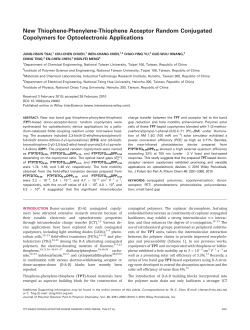 New thiophene-phenylene-thiophene acceptor random conjugated