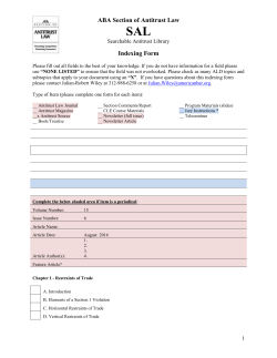 Index Form: Committee Periodical Article