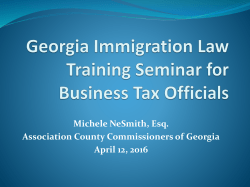 Georgia Immigration Law Training Seminar for