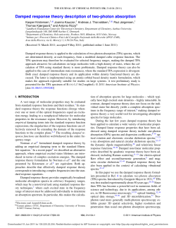 Damped response theory description of two