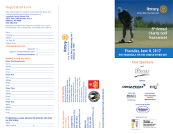 8th Annual Charity Golf Tournament Thursday, June 8, 2017