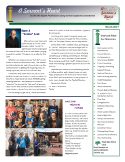 Have A &ldquo;Let-Go&rdquo; Lent - St. John the Baptist Catholic Church