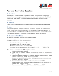 Password Construction Guidelines