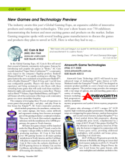 New Games and Technology Preview