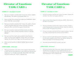 Elevator of Emotions GAME BOARD 1