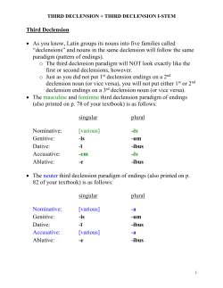 Third Declension I-Stem
