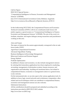 Computational Intelligence in Finance, Economics and Management