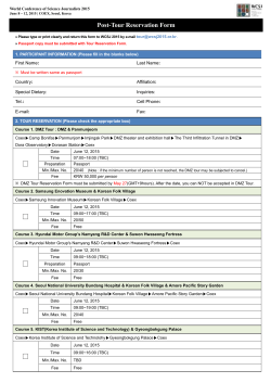 hotel information - wcsj2015