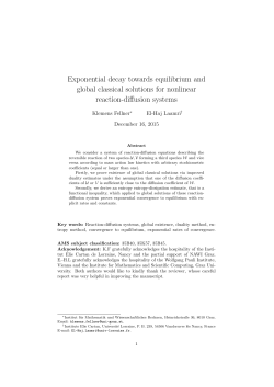 Exponential decay towards equilibrium and global classical