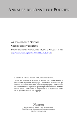 Analytic conservation laws