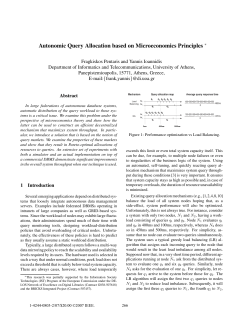 Autonomic Query Allocation based on Microeconomics Principles