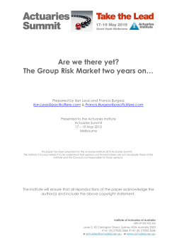 Are we there yet? The Group Risk Market two years on&hellip;