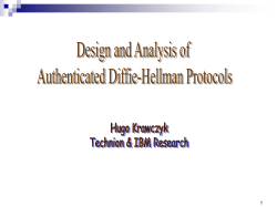 Example:the Diffie-Hellman Key Exchange