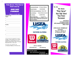 First Serve - CIF Southern Section