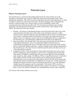 Network Layer Notes