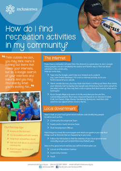 How do I find recreation activities in my community