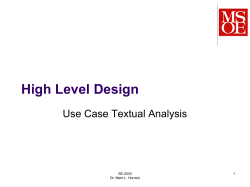 Use Case Textual Analysis