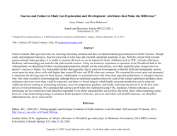 Success and Failure in Shale Gas Exploration and Development