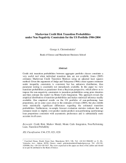 Markovian Credit Risk Transition Probabilities under Non