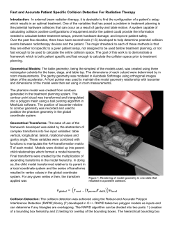 Fast and Accurate Patient Specific Collision Detection For Radiation
