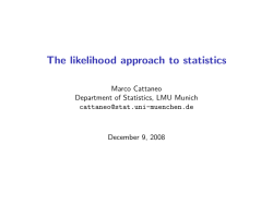 The likelihood approach to statistics